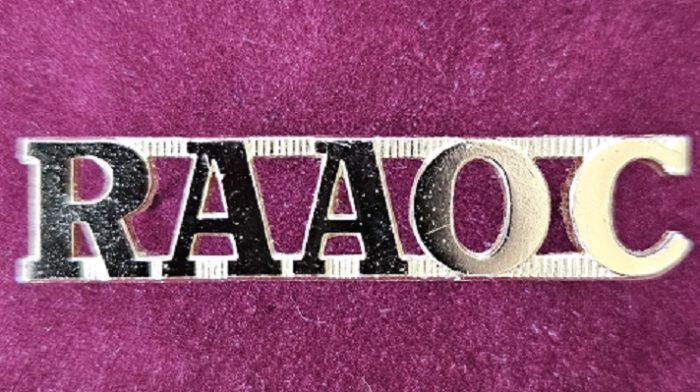 Royal Australian Army Ordnance Corps (RAAOC) - Shoulder Title - Anodised