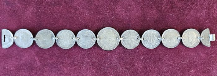 WWII Sweetheart Bracelet - Australian Coins
