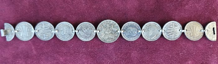 WWII Sweetheart Bracelet - Australian Coins - Image 2
