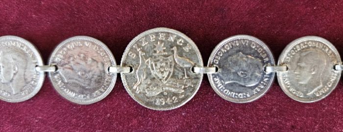WWII Sweetheart Bracelet - Australian Coins - Image 3
