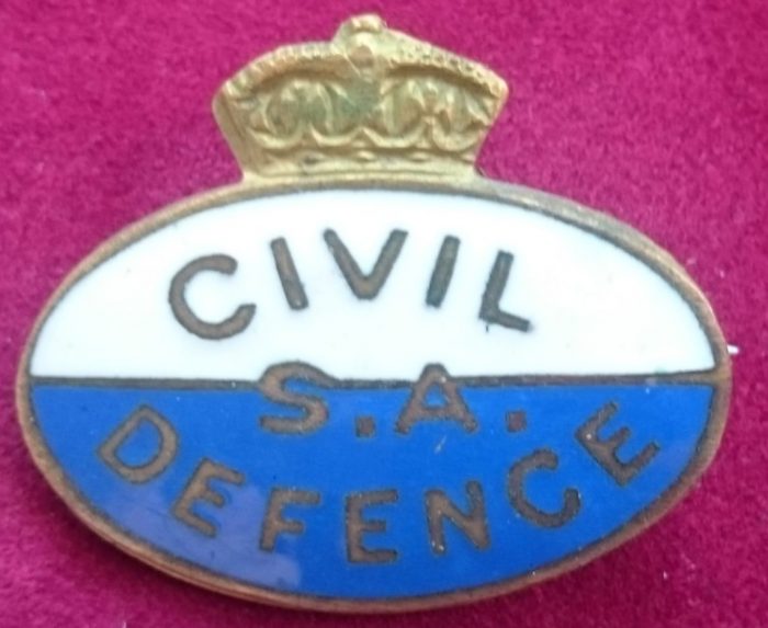Civil Defence South Australia - Badge - Blue/White (Communications) - World War 2