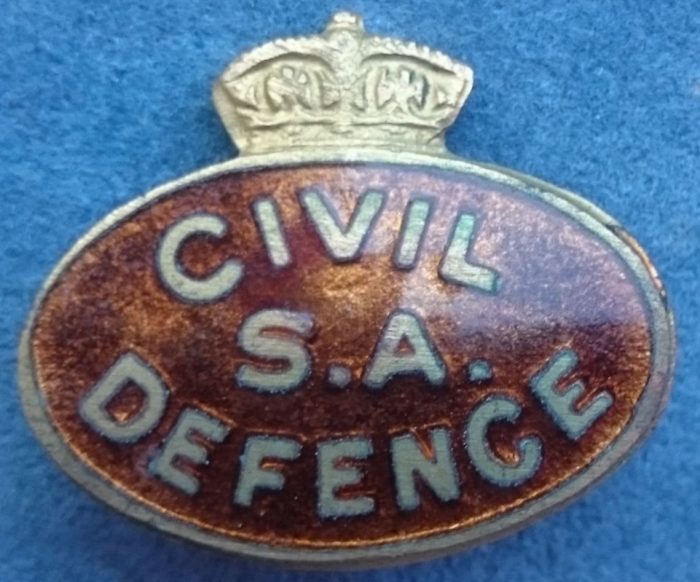 Civil Defence South Australia - Badge - Brown (Medical) - World War 2