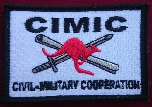 CIMIC : Civil-Military Cooperation - Deployment Patch (Iraq) - White