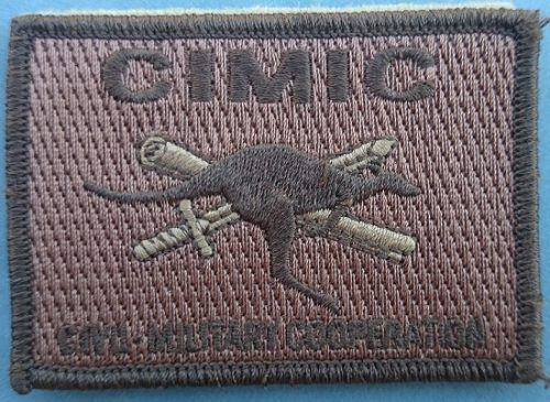 CIMIC : Civil-Military Cooperation - Deployment Patch (Iraq) - Tan