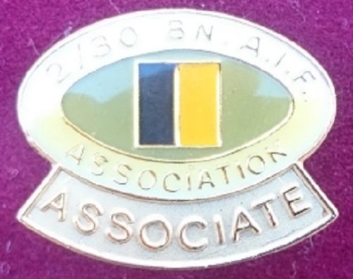 2/30th Battalion Association - Lapel Badge (Associate Member)