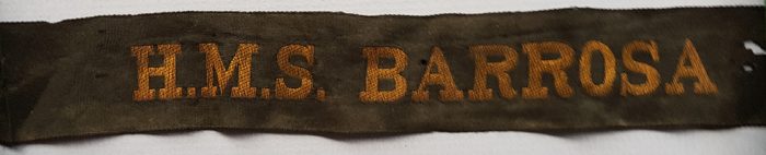 UK - Royal Navy (RN) -  Tally Band - HMS Barrosa