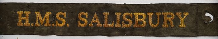 UK - Royal Navy (RN) -  Tally Band - HMS Salisbury
