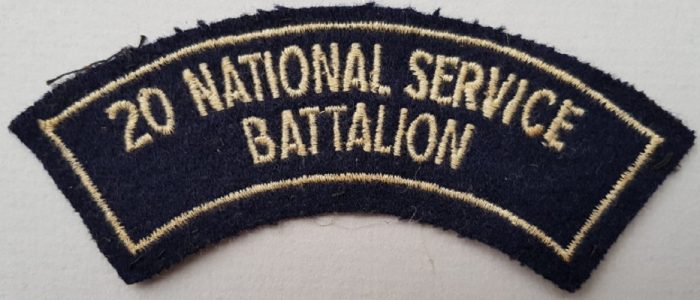 Battledress Flash - 20 NATIONAL SERVICE BATTALION