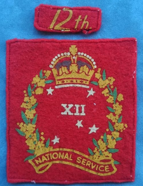 12 National Service Battalion - Sports Patch (Red & Yellow)