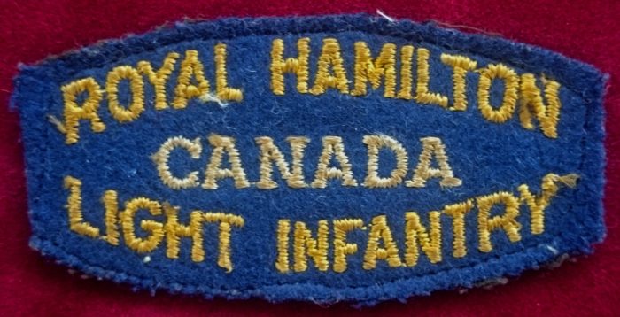 Royal Hamilton Light Infantry (Canada) Shoulder Flash