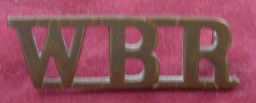 Wide Bay Regiment (WBR) - Brass Shoulder Title (Single) - 1900 to 1912