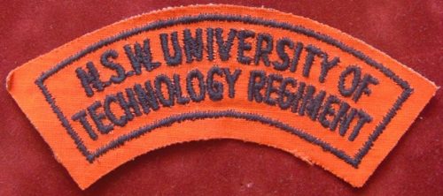 Battledress Flash - NSW UNIVERSITY OF TECHNOLOGY REGIMENT (Canvas)