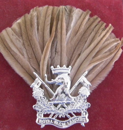 1st/15th Royal New South Wales Lancers - Hat Badge with Emu Tuft - Image 2