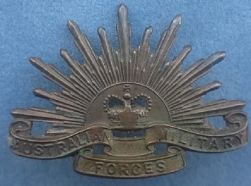 Australian Military Forces General Service (Rising Sun Badge) - Brass Collar Badge 1953 - 60 - Image 2