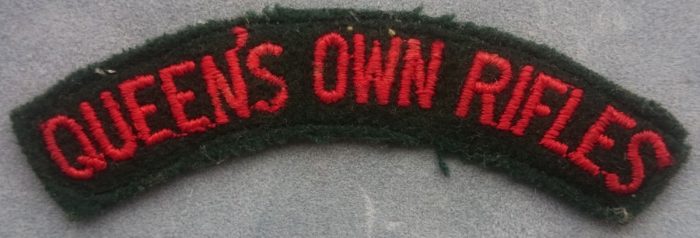 Queen's Own Rifles (Canada) Shoulder Flash - Image 2